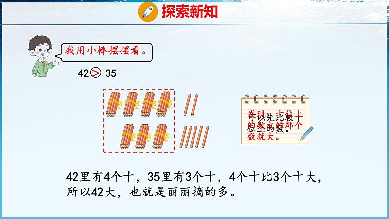 青岛版（五四学制）（2024）一年级数学下册 1.2 100以内数的大小比较（课件）第6页