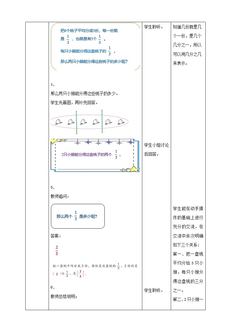 第七单元 第3课时《   认识一个整体的几分之几（1）》 教学设计第3页