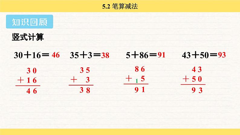 人教版（2024）数学一年级下册 5.2 笔算减法（课件）第3页