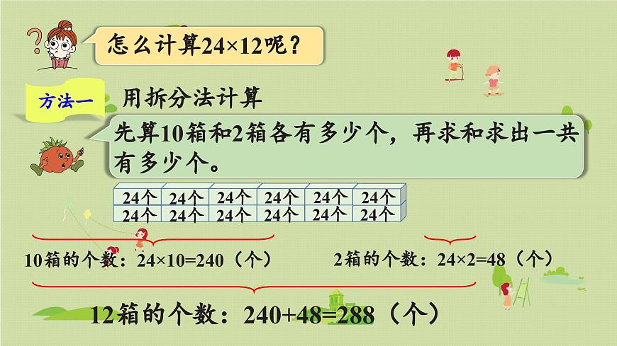 2025春数学苏教版三年级下册第一单元第二课时两位数乘两位数（不进位）的笔算课件第6页