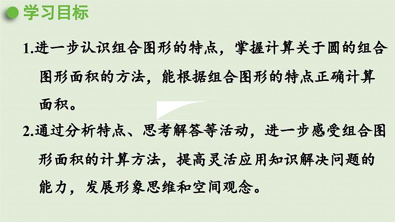 2025春苏教版数学五年级下册第六单元 第七课时  圆环及组合图形的面积课件第2页