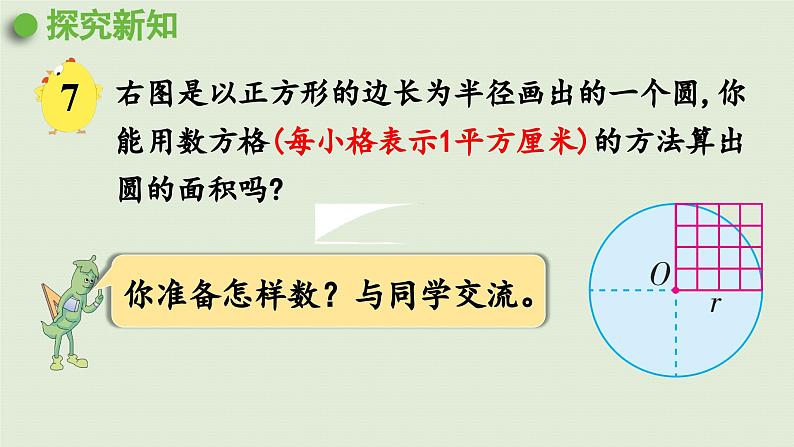 2025春苏教版数学五年级下册第六单元 第五课时  圆的面积（1）课件第4页