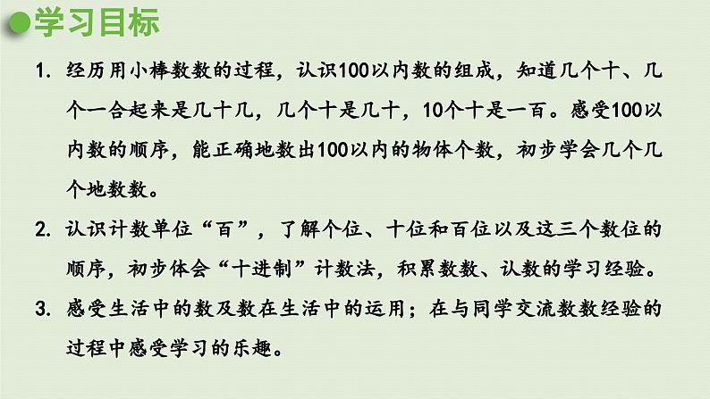 2025春苏教版数学一年级下册第3单元认识100以内的数第1课时数数、数的组成课件第2页