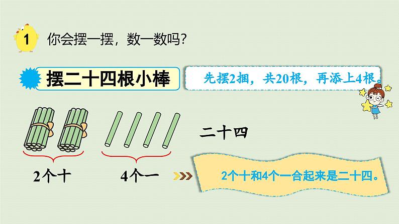 2025春苏教版数学一年级下册第3单元认识100以内的数第1课时数数、数的组成课件第7页