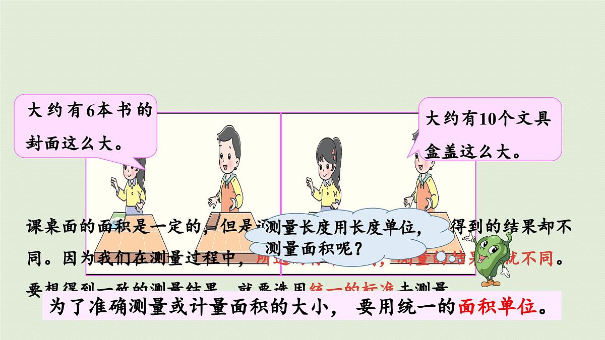 2025春数学苏教版三年级下册第六单元第二课时认识面积单位课件第5页