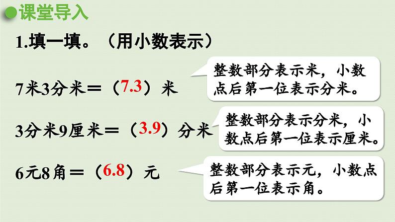 2025春数学苏教版三年级下册第八单元第二课时小数的大小比较课件第4页