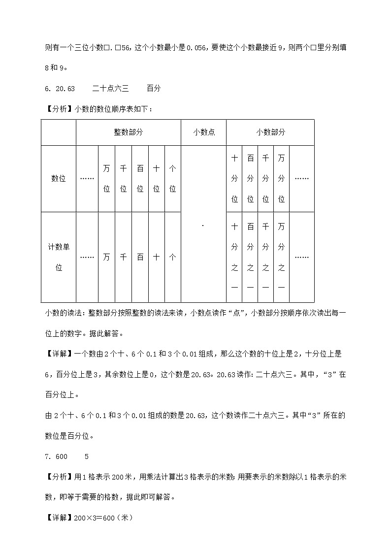 北师大版四年级下册数学期末测试卷-答案解析第3页