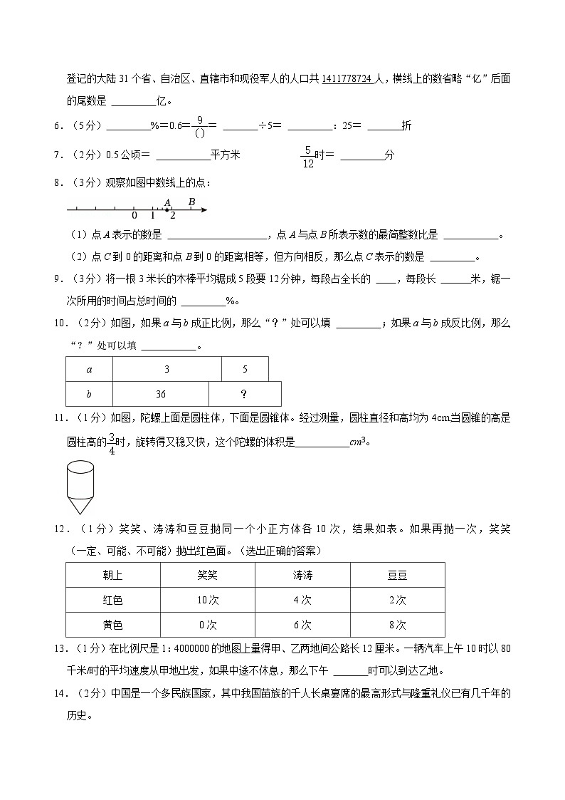 2024年江苏省南京市玄武区中央路小学小升初数学试卷第2页