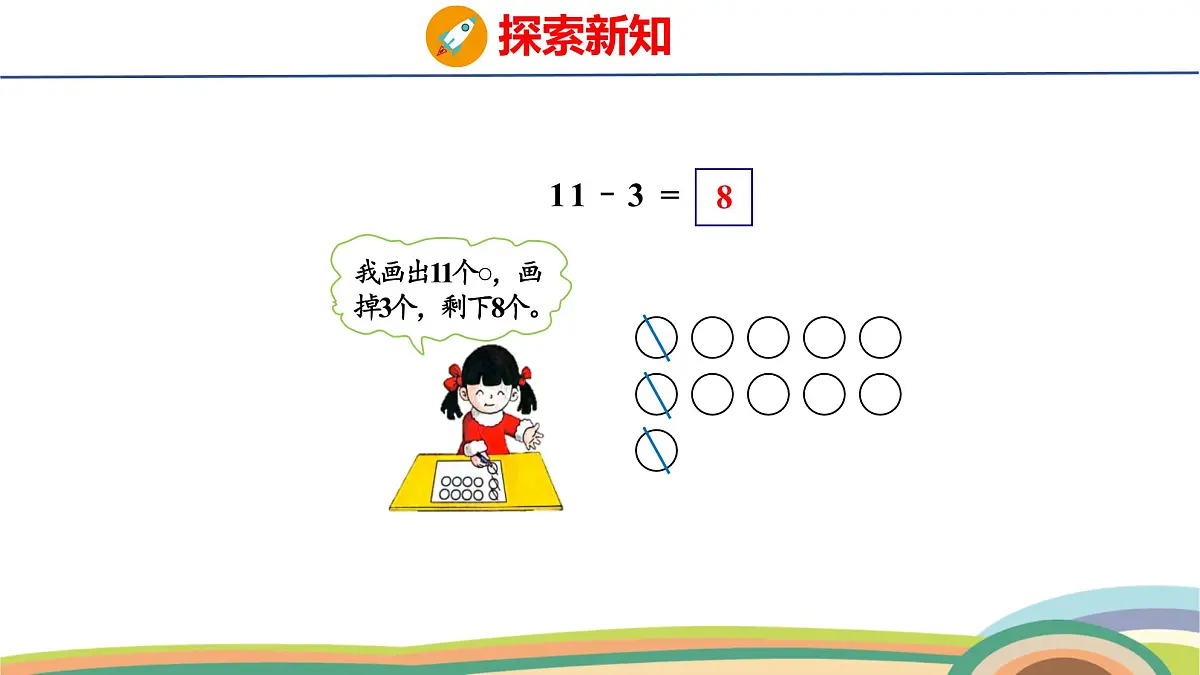 冀教版一年级数学下册课件 第1单元 第2课时 11减几第6页