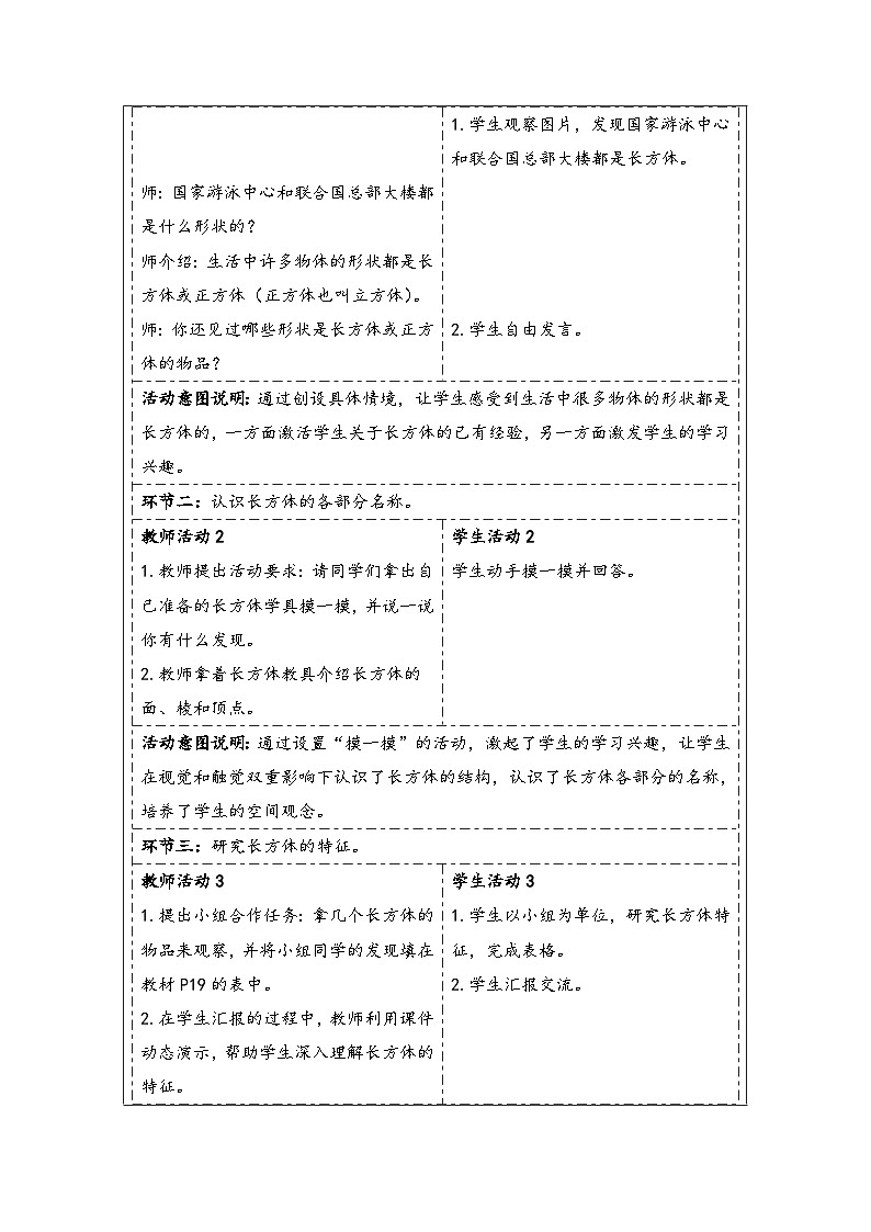 人教版（2024）五年级数学下册第3单元第1课时  长方体的认识教学设计第2页