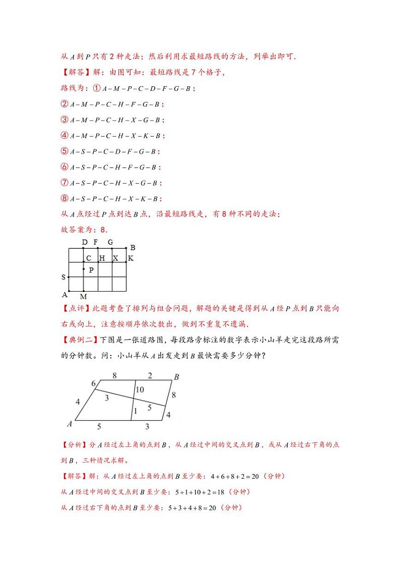 （几何图形专项讲义）专题8-最短线路问题-小升初数学模块化思维提升（学生版）（通用版） （专项精编讲义）2024-2025学年小升初数学模块化思维拓展（通用版）第2页