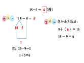 小學(xué)數(shù)學(xué)新西師版一年級下冊第一單元第三課時  15、16、17、18減幾教學(xué)課件（2025春）