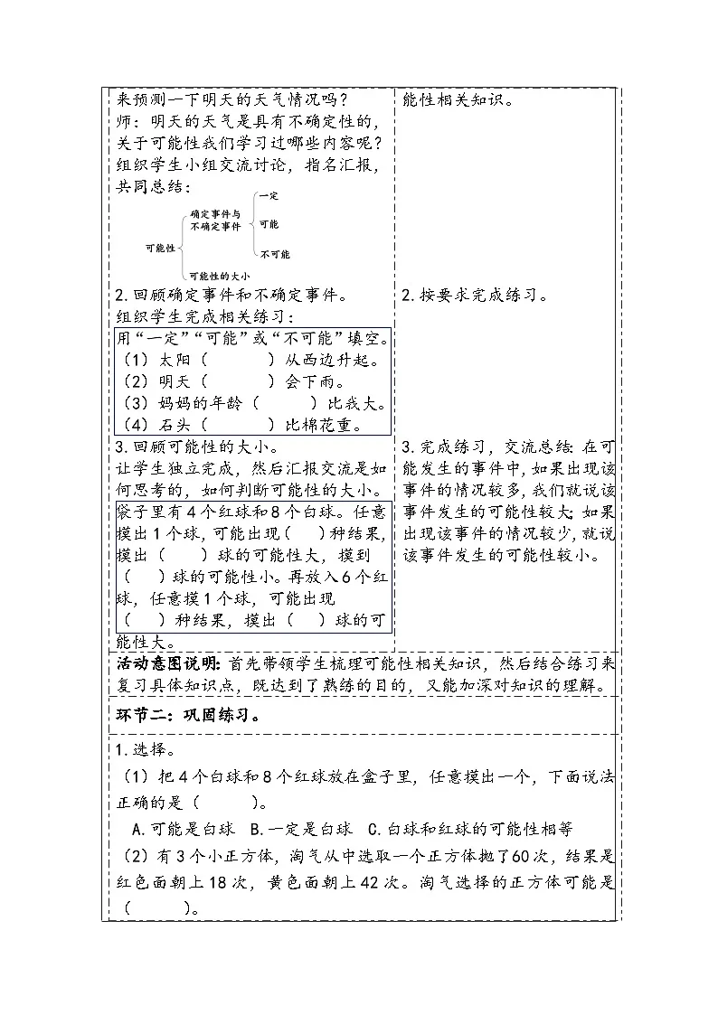 人教版（2024）六年级数学下册第6单元统计与概率第2课时可能性教学设计第2页