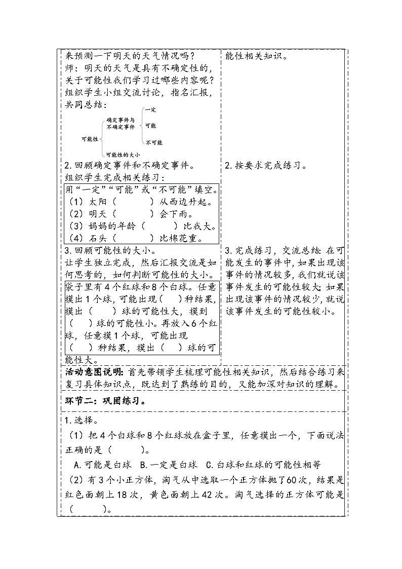 人教版（2024）六年级数学下册第6单元统计与概率第2课时可能性教学设计第2页