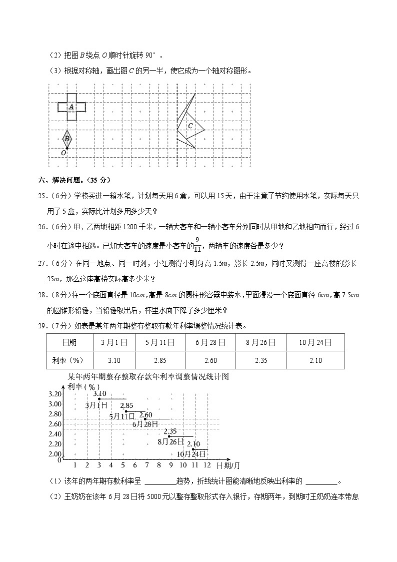 2024年河南省许昌市鄢陵县小升初数学试卷第3页