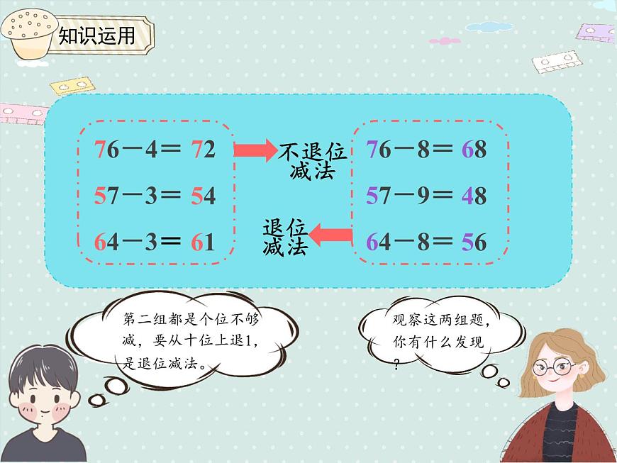 2025人教版数学一年级下册6.5 两位数减一位数（退位）课件第8页