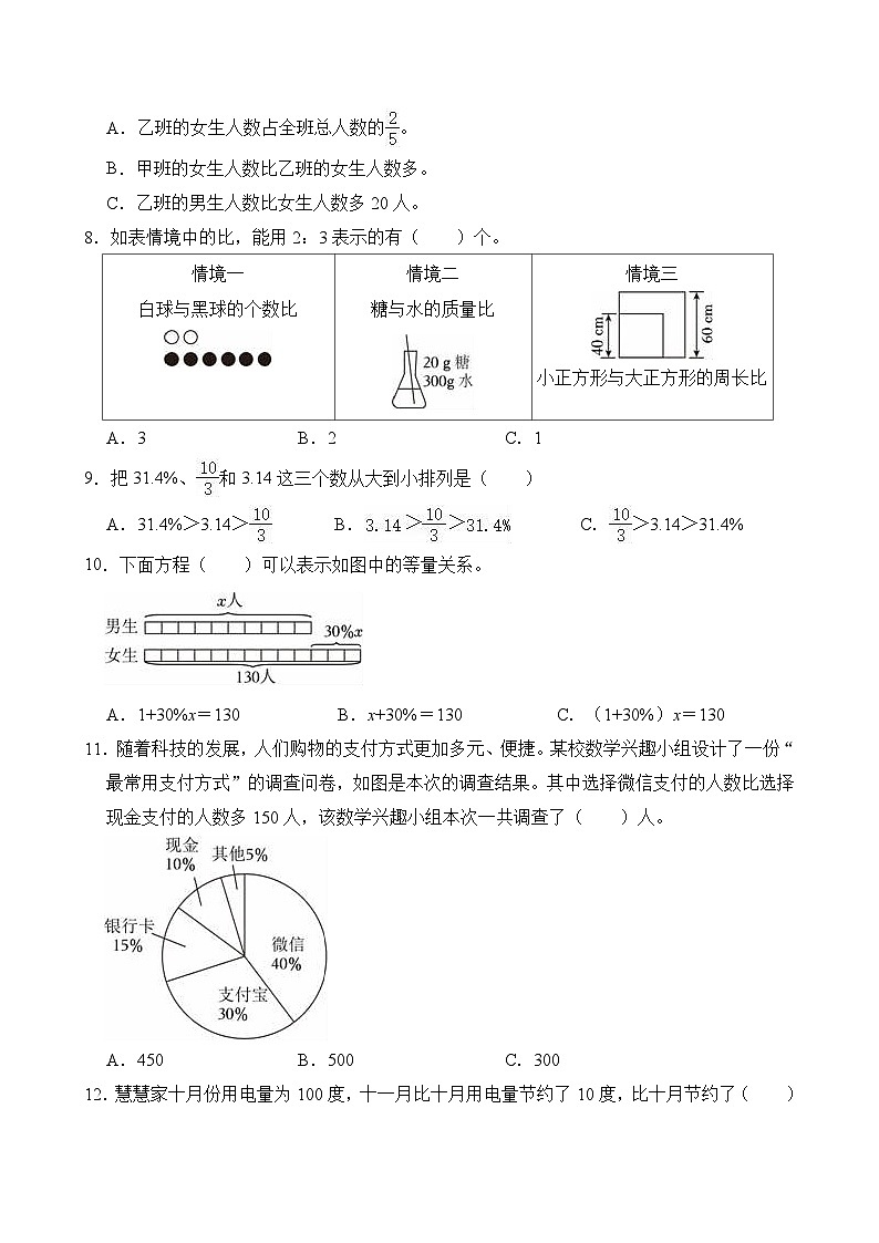 2024-2025学年河南省郑州市六年级（上）期末数学试卷第2页