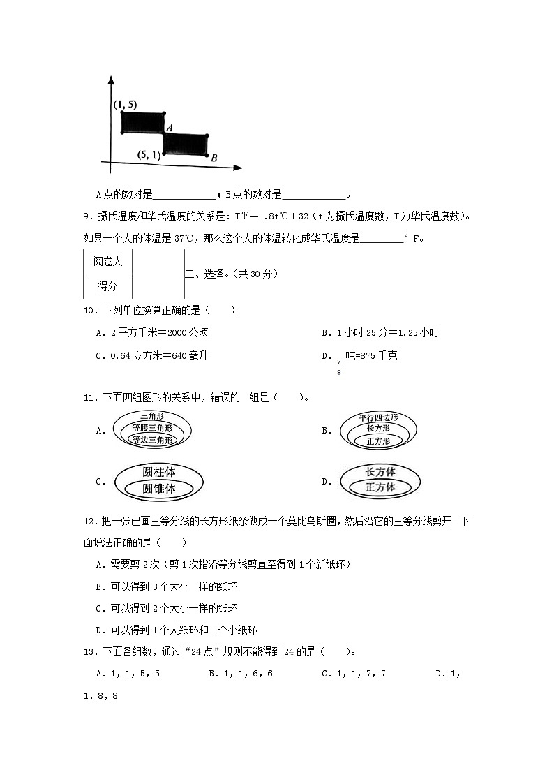 2021年广东省深圳市福田区小升初真题数学试卷及答案第2页