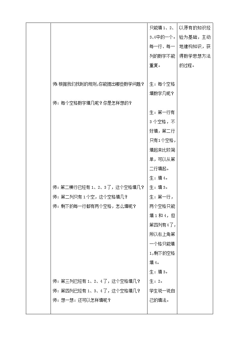 青岛版新版一下《智慧广场—填数游戏》（教案）第2页