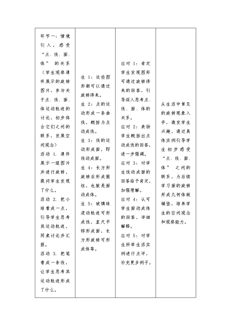 北师大版六年级下册数学一、圆柱与圆锥单元教学设计第3页
