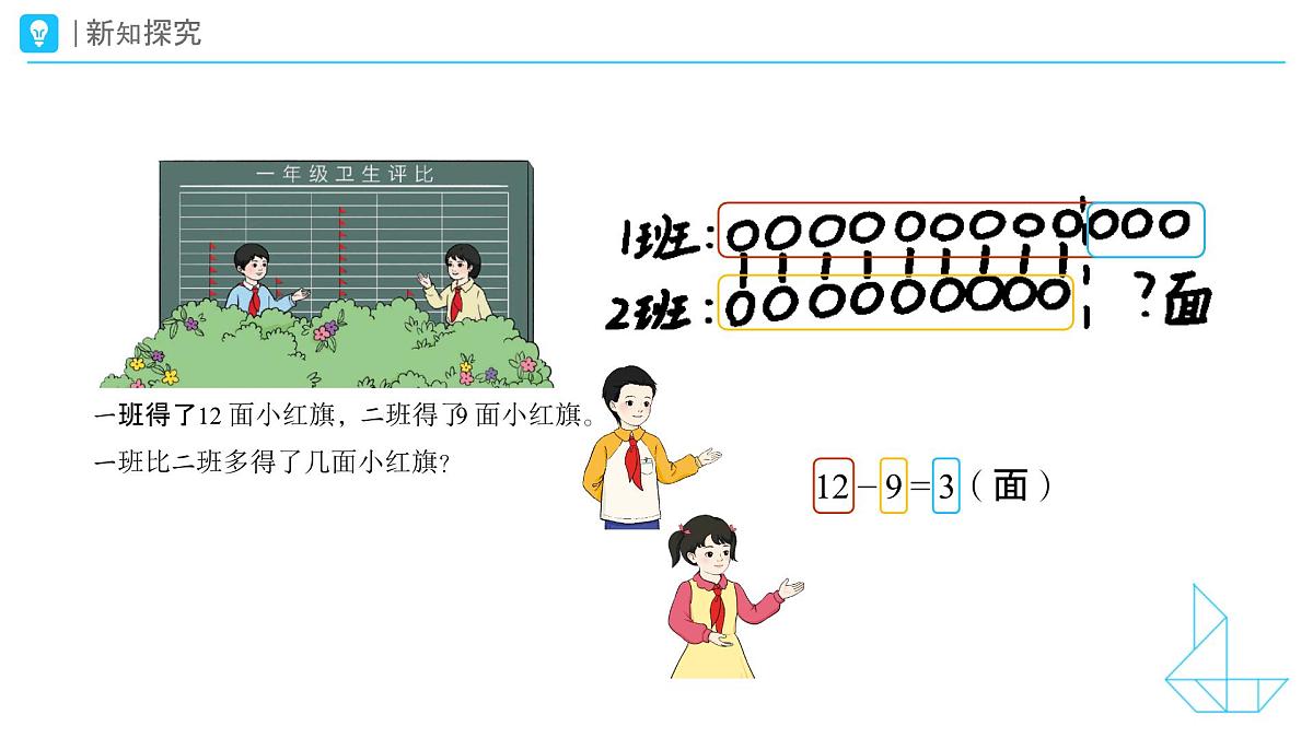 《解决求两数相差几的实际问题》教学课件-2024-2025学年一年级下册数学人教版第6页