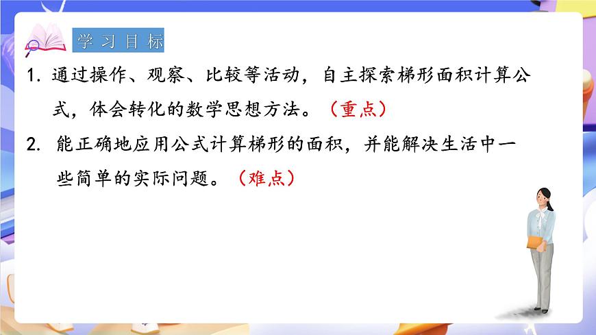 青岛版（2024）数学五上 5.3 《梯形面积的计算 》课件第2页