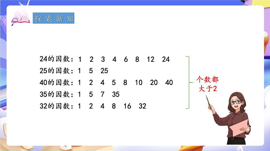 青岛版（2024）数学五上 6.4《 质数、合数和分解质因数》 课件第6页