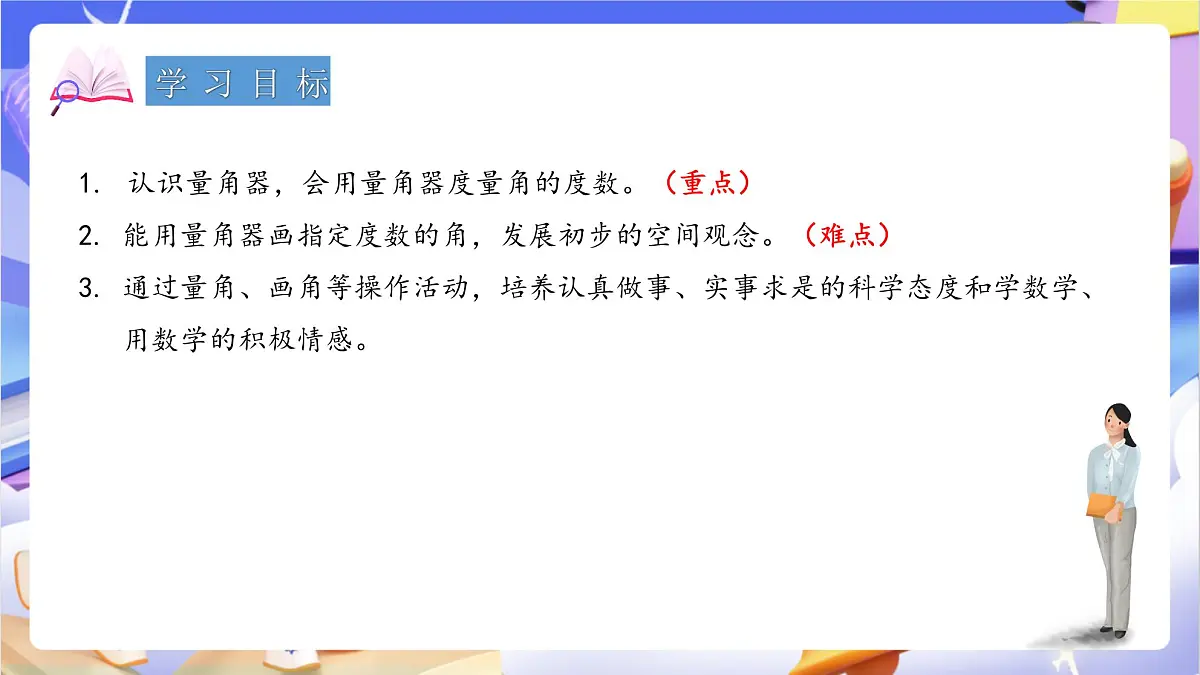 青岛版（2024）数学四年级上册 2.2 《角的度量》课件第2页