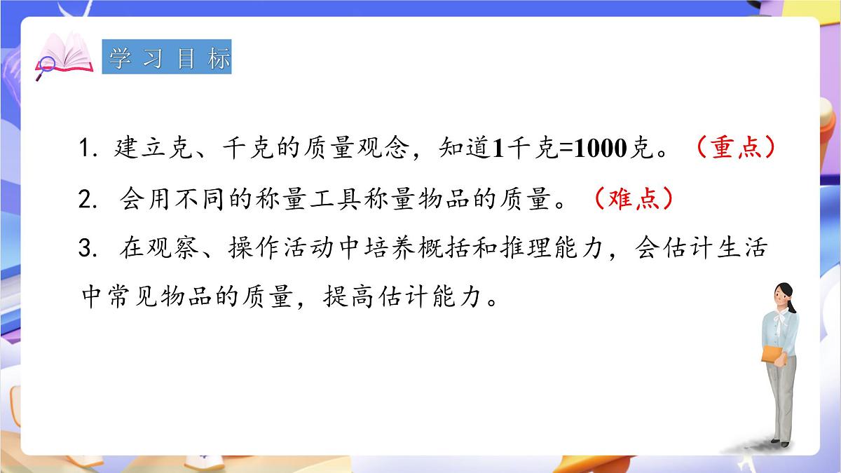 青岛版（2024）数学三上1.1《 克、千克的认识》（课件）第2页