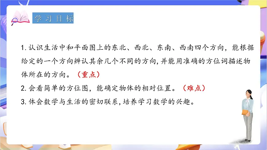 青岛版（2024）数学三上 4.1 《辨认方向》 课件第2页