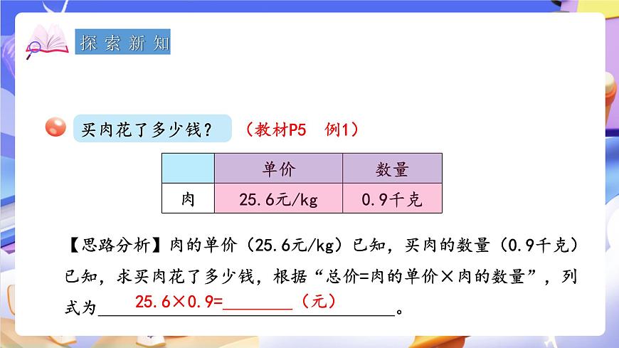 青岛版（2024）数学五上1.2《 小数乘小数 》课件第6页