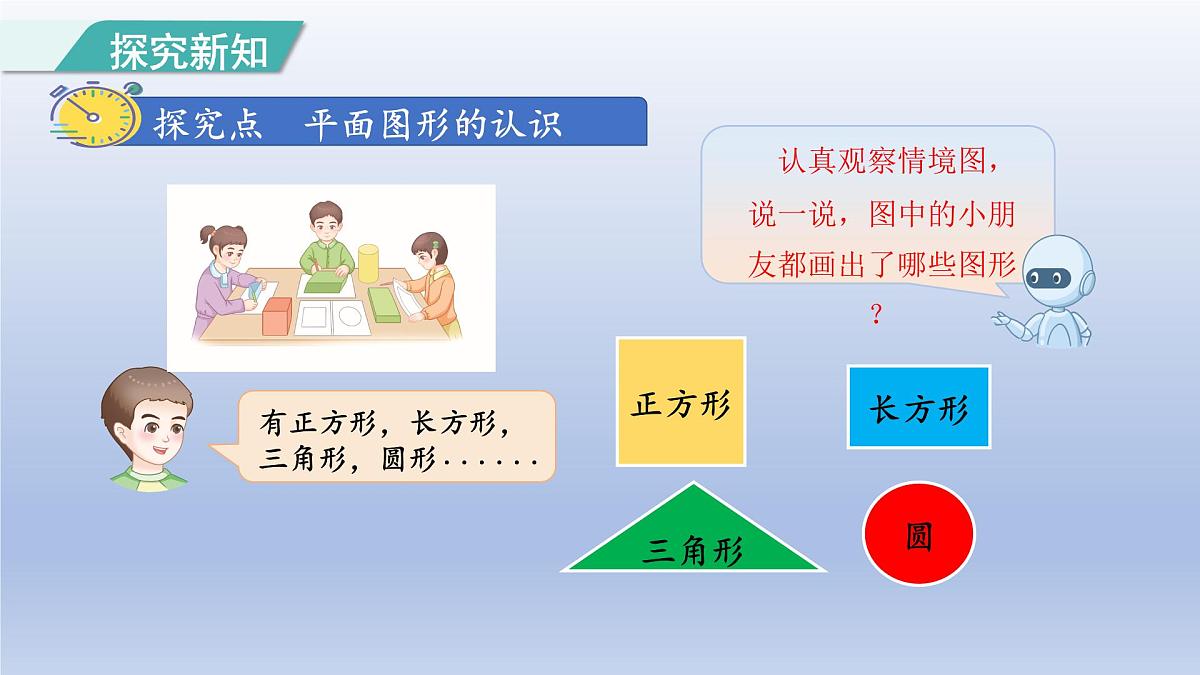 人教版（2024）一年级数学下册一认识平面图形1画一画分一分课件第3页
