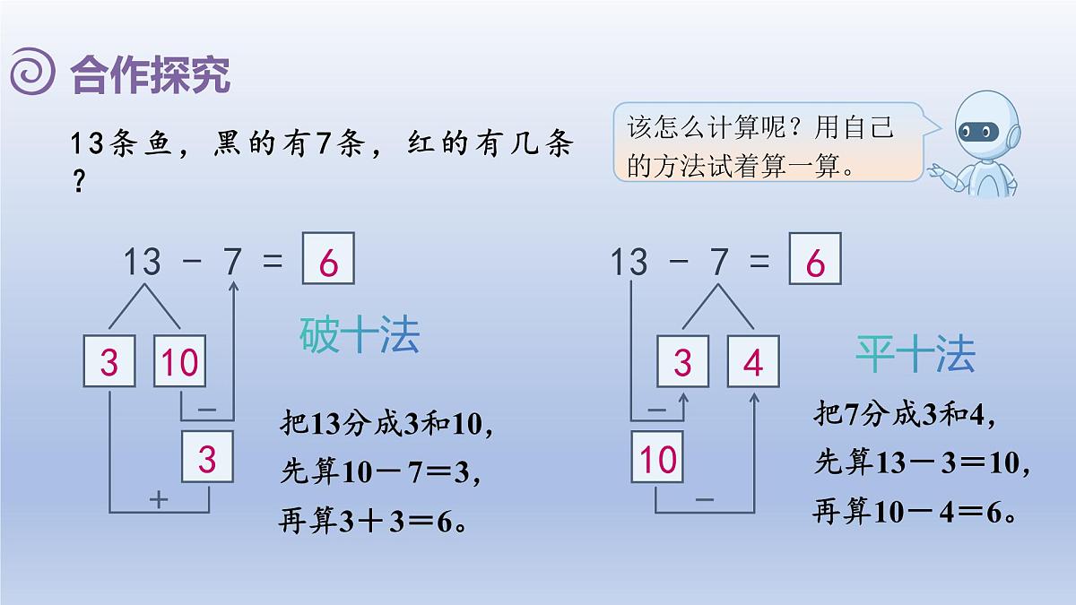 人教版（2024）一年级数学下册二20以内的退位减法3.十几减76课件第5页