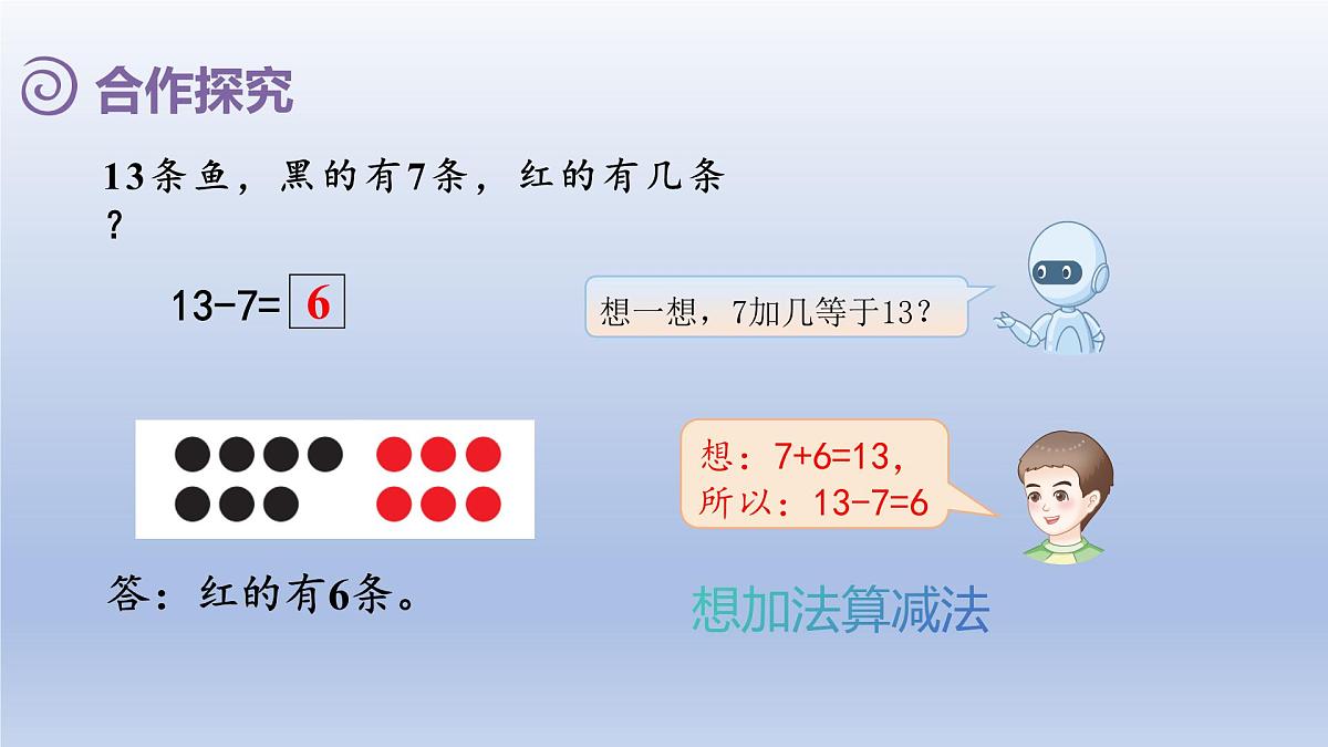 人教版（2024）一年级数学下册二20以内的退位减法3.十几减76课件第6页