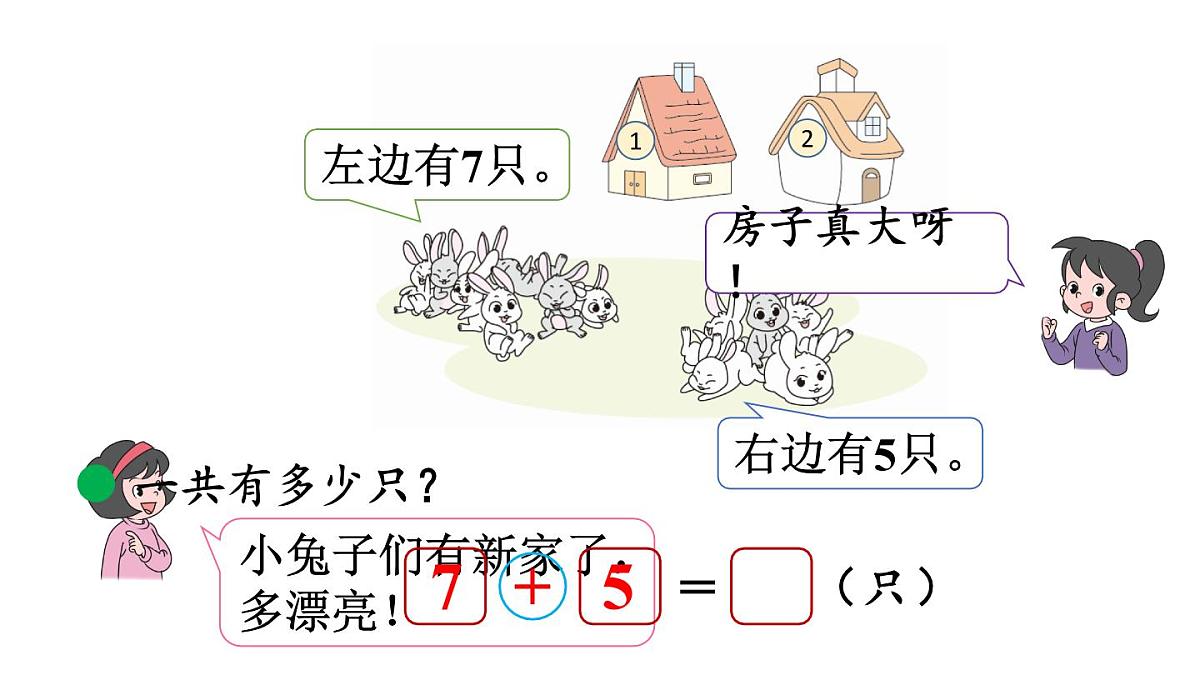 小学数学新北师大版一年级下册1.6小兔子安家教学课件2025春第3页