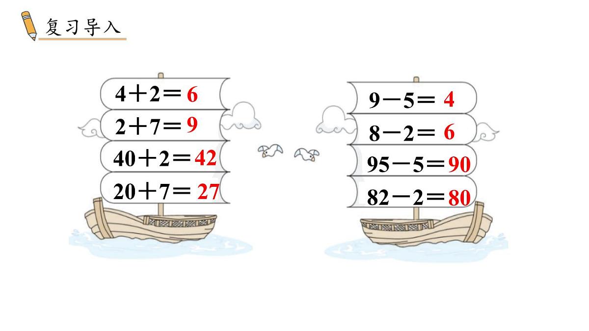 小学数学新冀教版一年级下册三100以内的数与加减法第8课时 整十数加减整十数教学课件2025春第2页