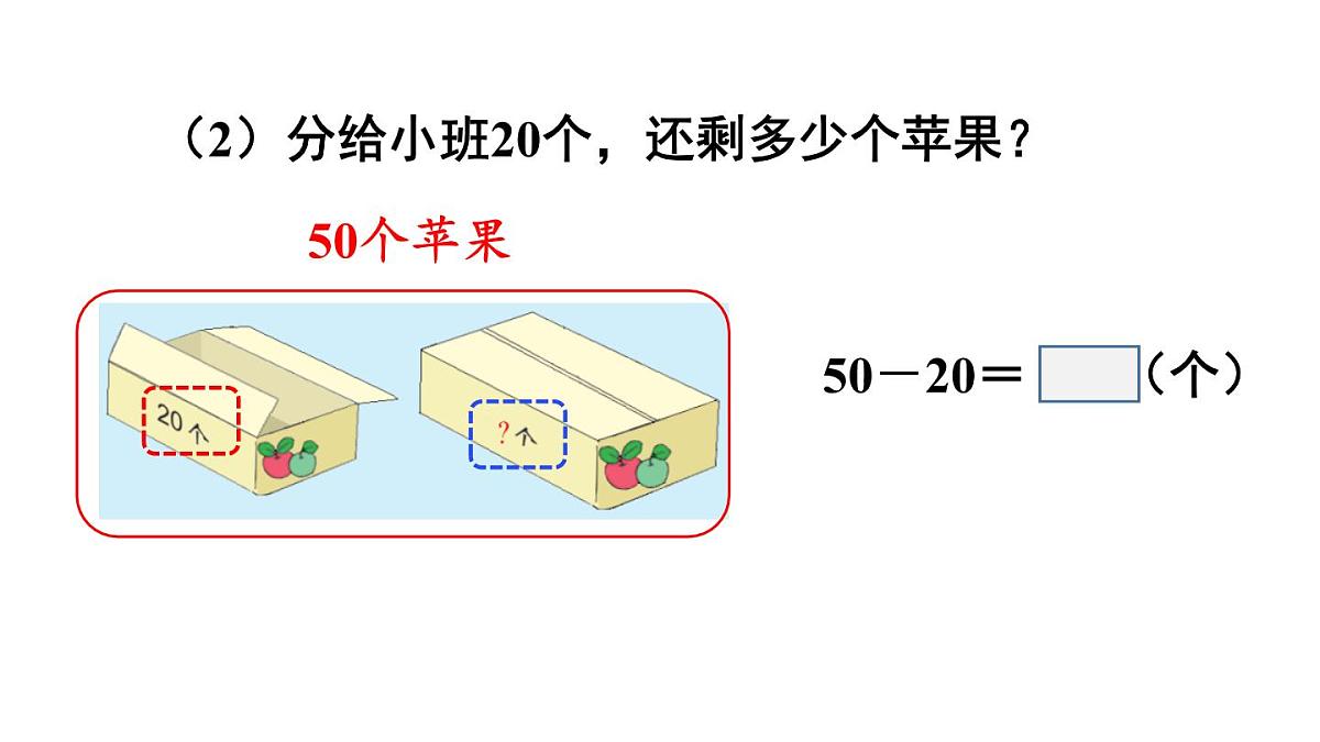 小学数学新冀教版一年级下册三100以内的数与加减法第8课时 整十数加减整十数教学课件2025春第5页