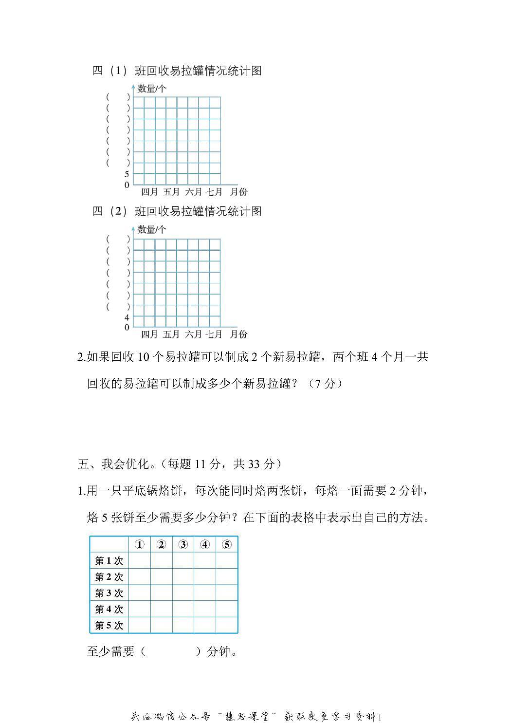 四年级上册数学人教版周测培优卷12（含答案）第3页