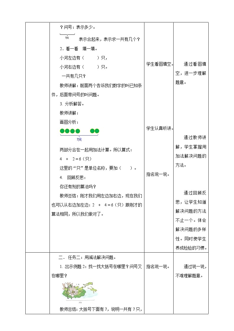 2.2.2《6、7的加减法解决问题》（教案）-一年级上册数学人教版（2024）第2页