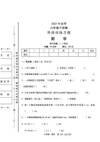 省衡阳市衡山县2024-2025学年下学期期中测试六年级年级数学试卷