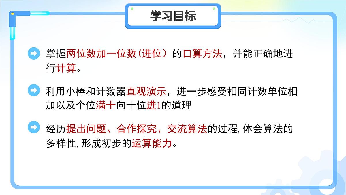 第四单元《两位数加一位数（进位）的口算》课件 数学青岛版（2024）一年级下册第2页