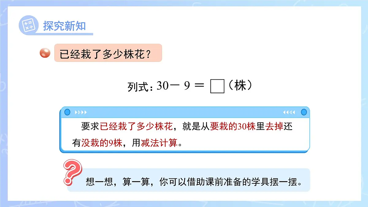第四单元《两位数减一位数（退位）的口算》课件 数学青岛版（2024）一年级下册第7页