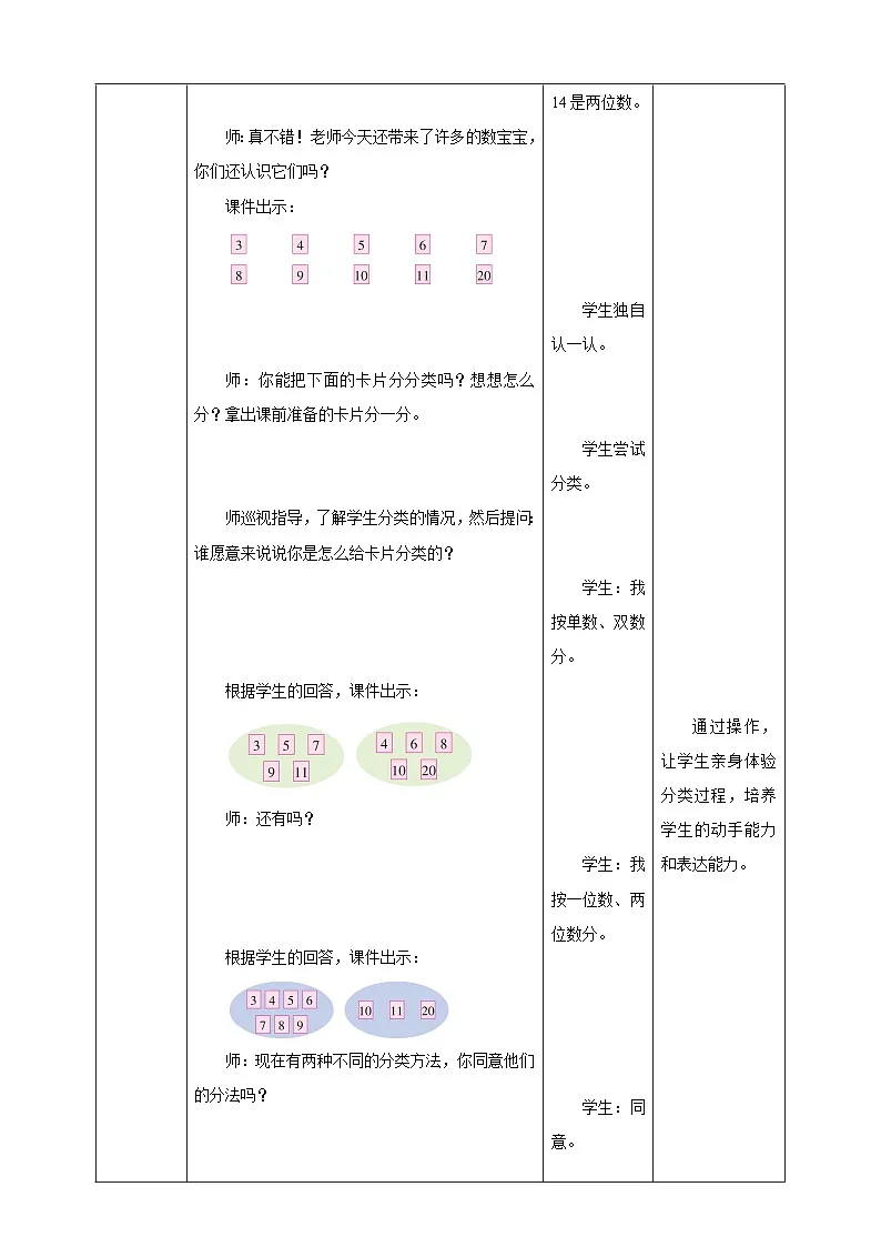 西师大版新版一下《5.2 数的分类》教学设计第3页