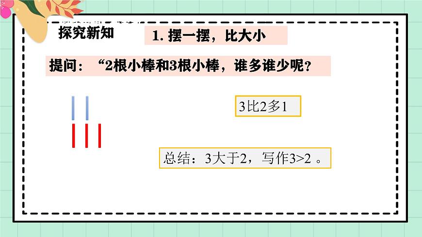 西师大版一年级上册数学第一单元《0~9的认识-比较》2《摆一摆  填一填》第5页