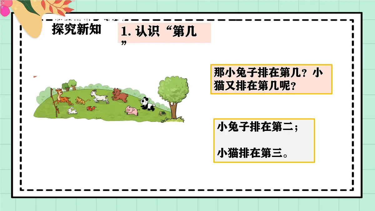 西南大版一年级上册数学第一单元（第几）1《小动物运动会》课件pptx第6页