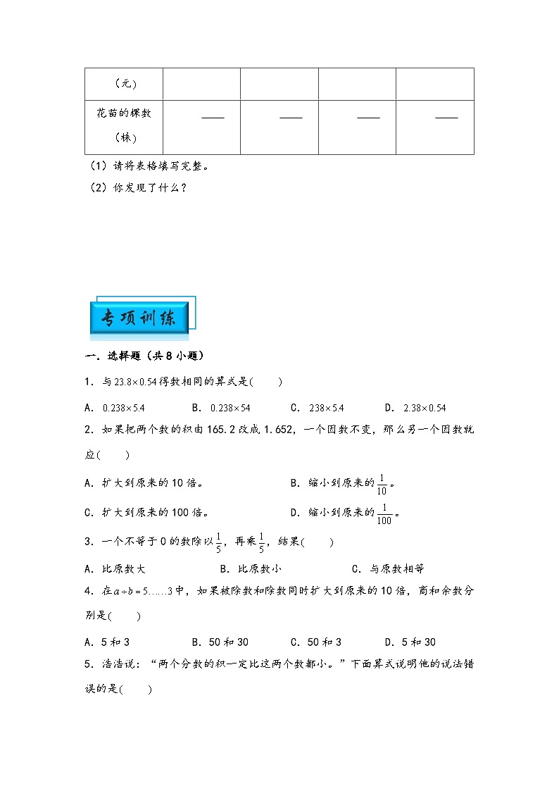 （计算问题专项讲义）专题14-积和商的变化规律-小升初数学模块化思维提升（学生版）（通用版）第2页