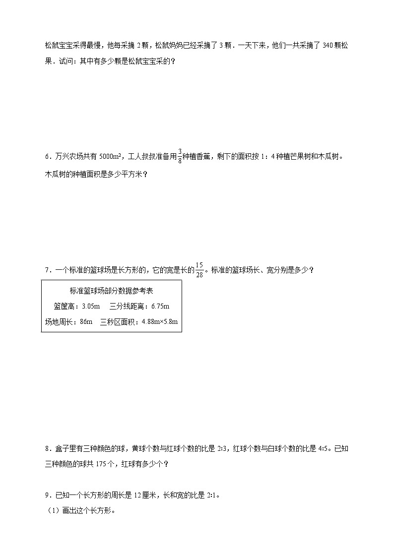 小升初应用题专项突破练：比的运用（含解析）-数学六年级下册人教版第2页