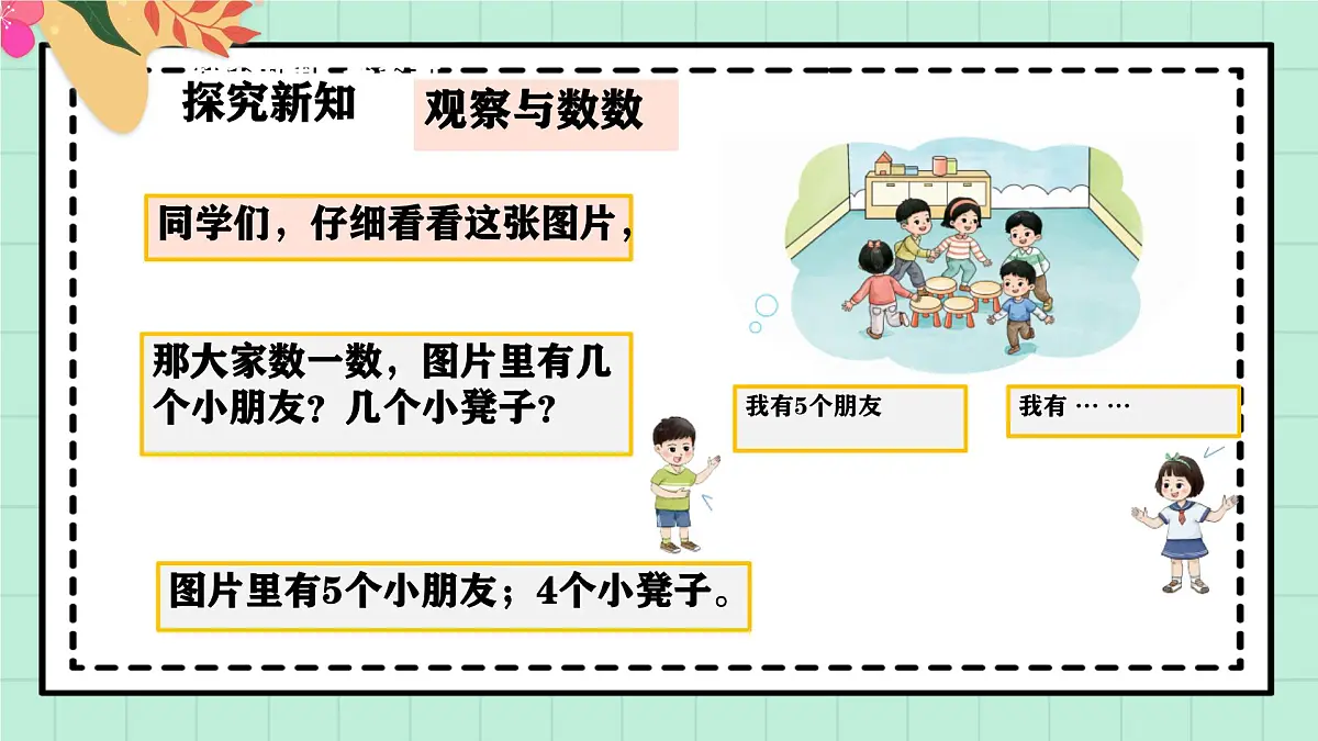 西南大版一年级上册数学《综合实践~活动一 介绍我们的幼儿园》课件pptx第8页