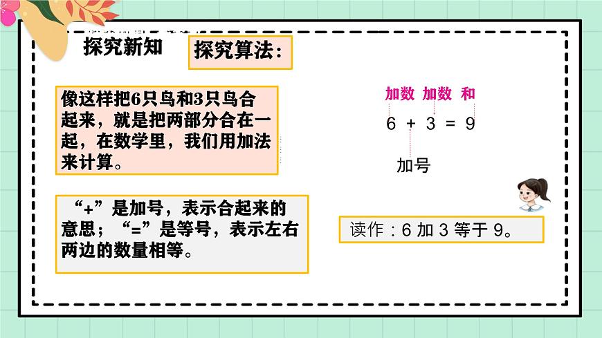 西师大版一年级上册数学第二单元（认识加法）4《 一共有多少只鸟？》课件pptx第6页