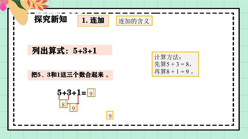 西师大版一年级上册数学第二单元《连加连减与混合运算》3《快乐的小鸟》第5页